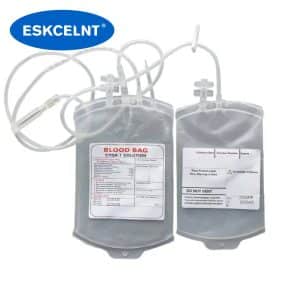 Double blood bag (tubular film)